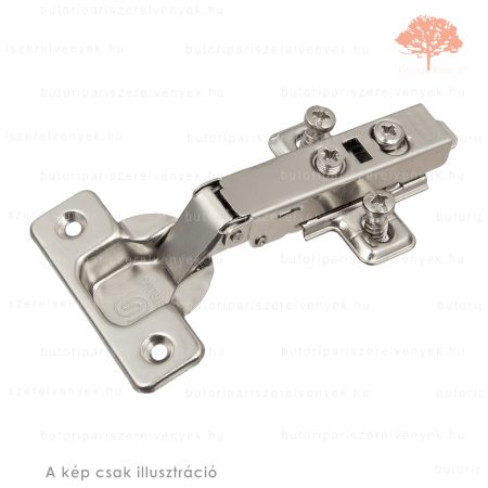 STRONG kivetőpánt - RÁÜTŐDŐ 110° - S3 - fékezett - klikkes - H0 talp EURO csavarral - komplett készlet