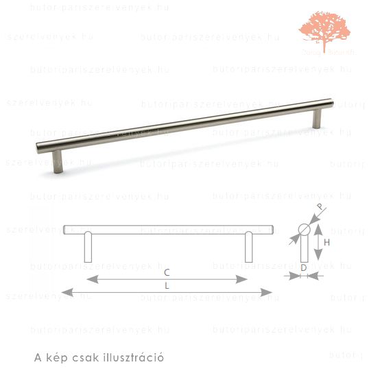 HR96 csiszolt nikkel színű fogantyú HR96 csiszolt nikkel színű fogantyú